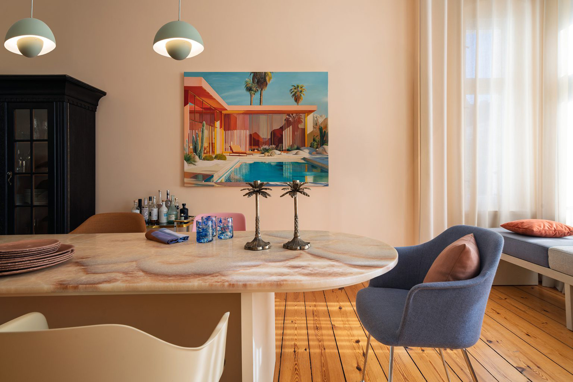 Interiorfotografie Berlin – Detailaufnahme natürlicher Materialien und Texturen in Fabiane Ungers Design, bearbeitet von Janine Langer